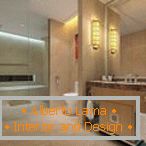 Design de salle de bain avec des carreaux de marbre