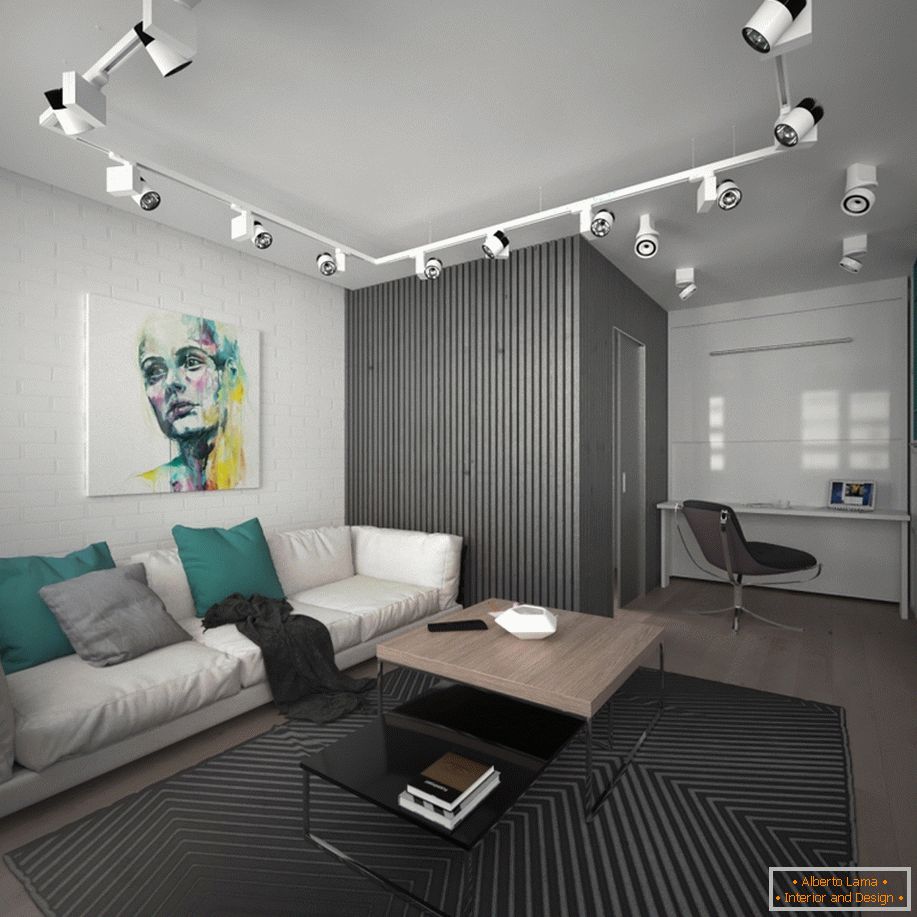 Design intérieur moderne d'un petit appartement