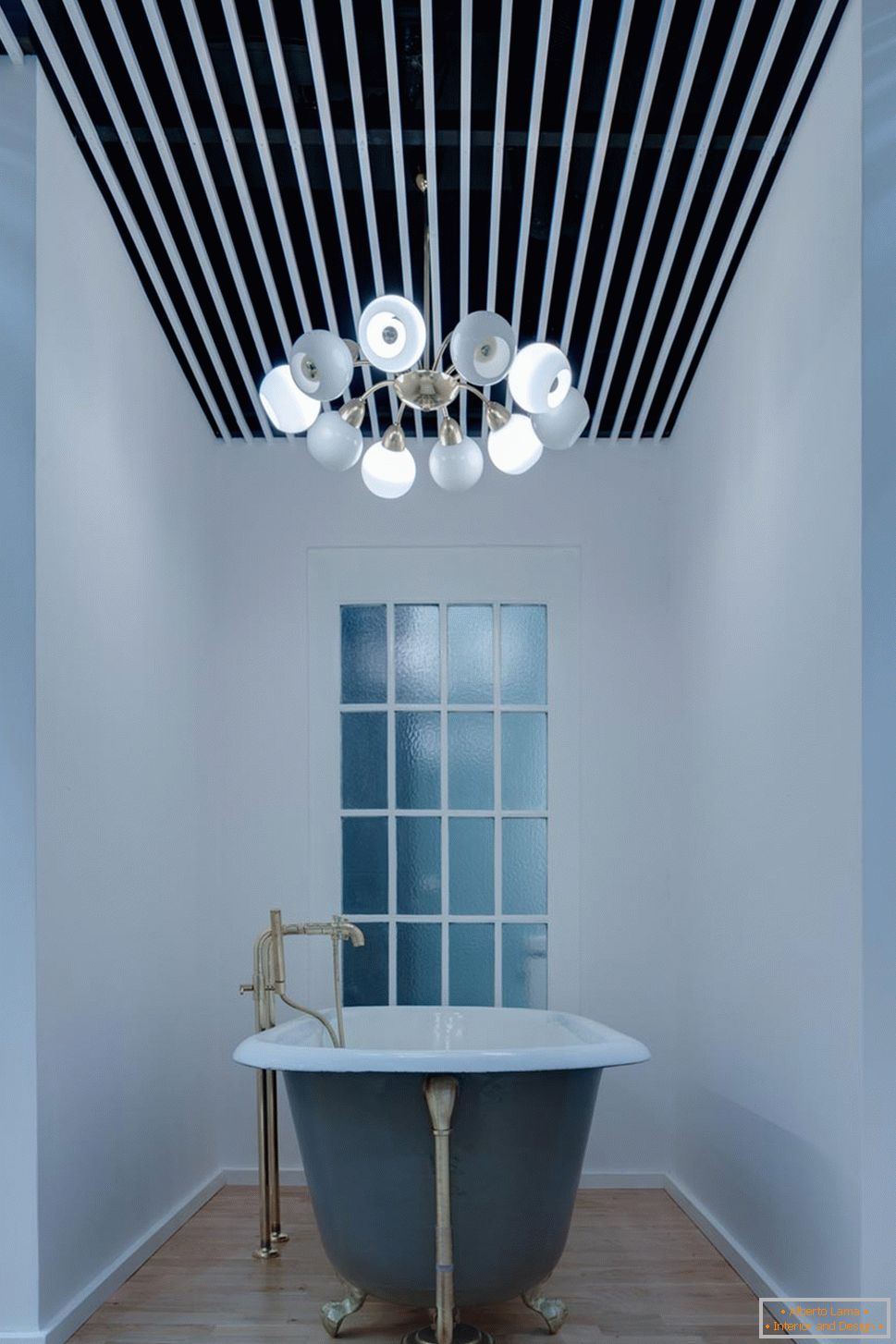 Design contemporain d'un petit appartement - salle de bain