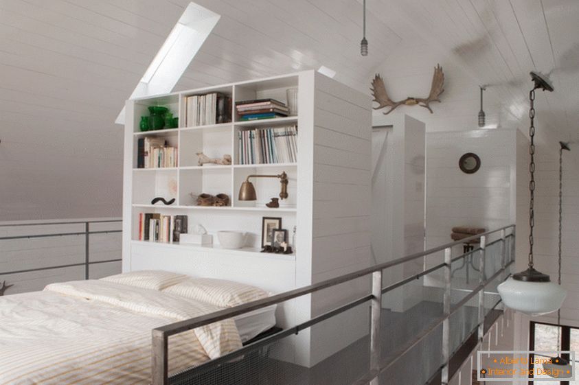 Style loft inhabituel, design de chambre