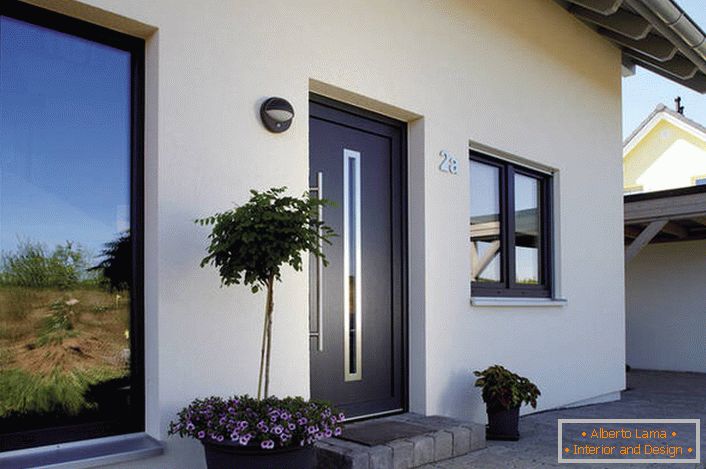Les portes métalliques d'entrée de style Art Nouveau pour une maison privée sont une solution fonctionnelle et esthétique.