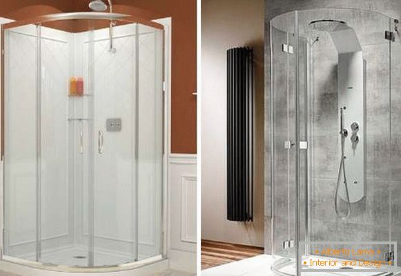 Portes coulissantes angulaires Rayon pour cabines de douche