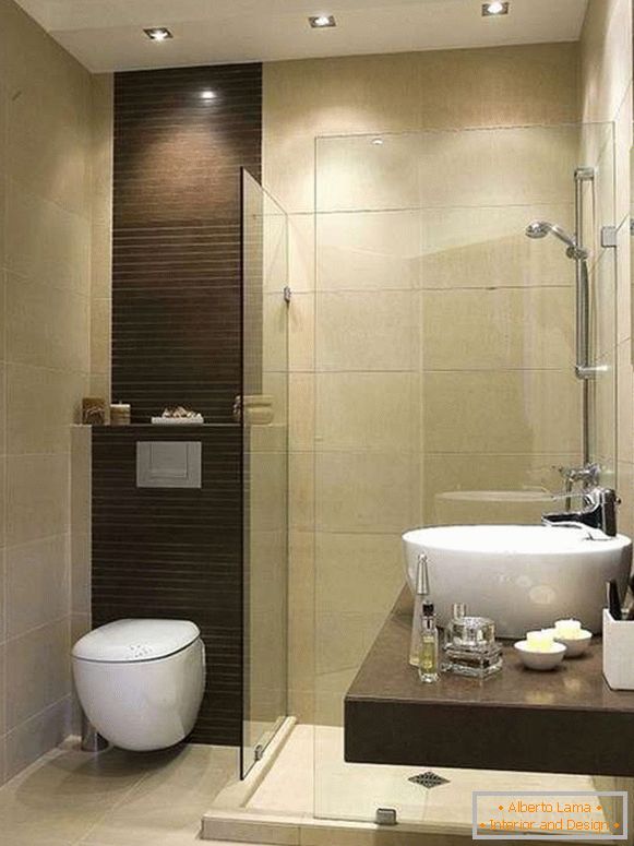 Clôtures en verre et portes de douche sur les photos des salles de bain
