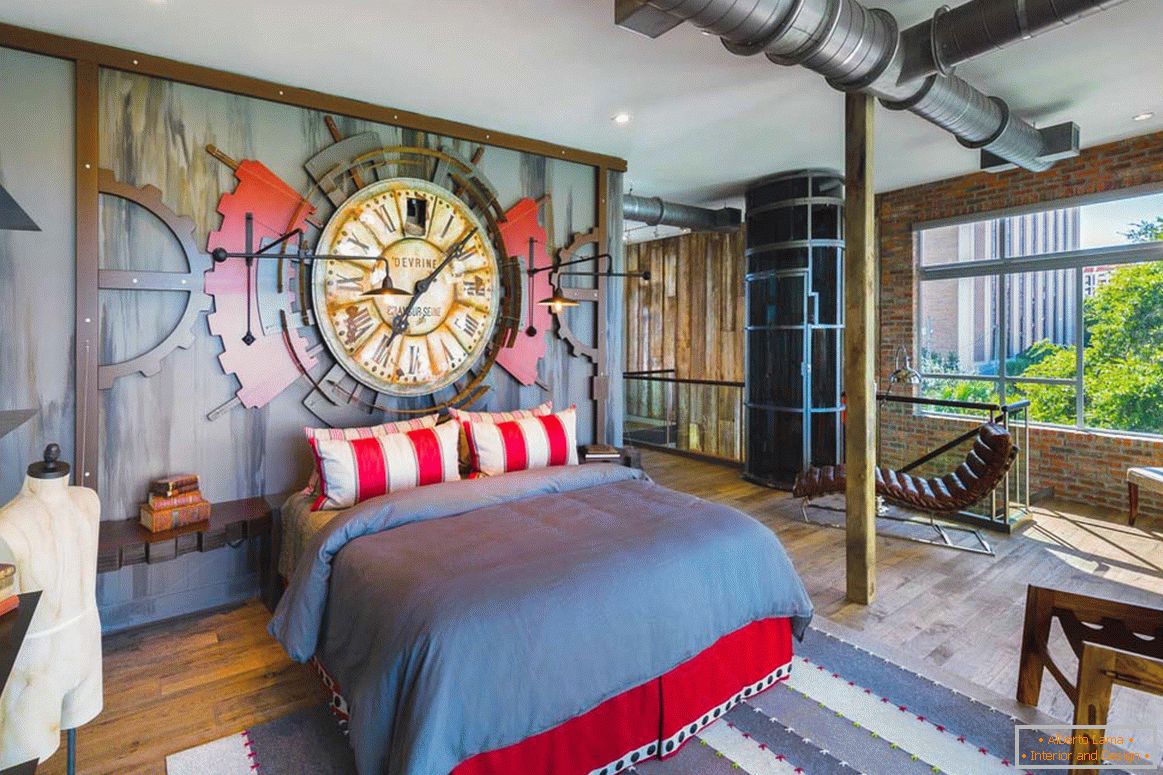 Style steampunk à l'intérieur de la chambre