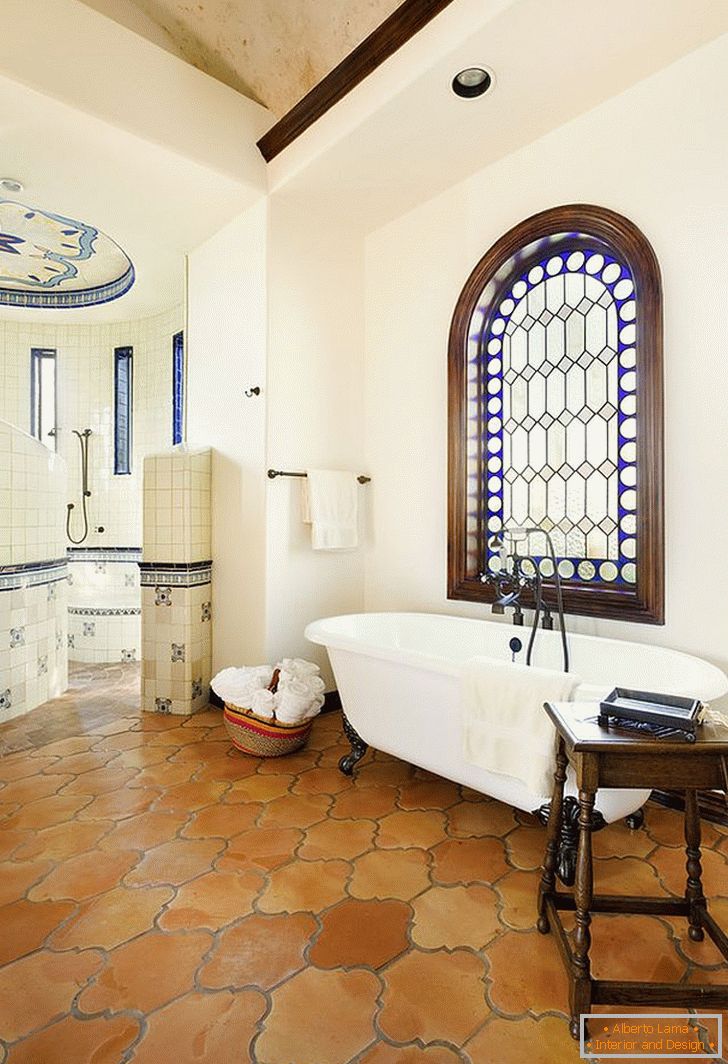 saltillo-tile-in-the-salle-de-bain-apporte-chaleur-au-moderne-méditerranéen