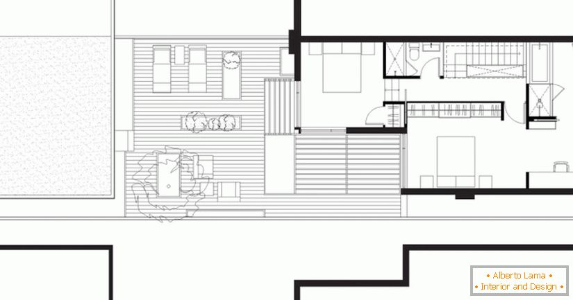 Planification du deuxième étage à travers House in Canada