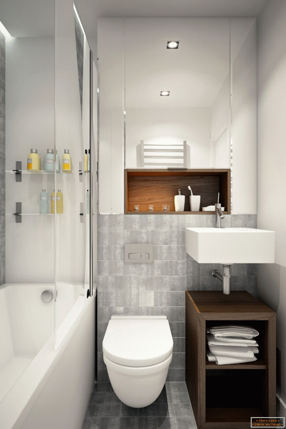 Design de salle de bain en blanc