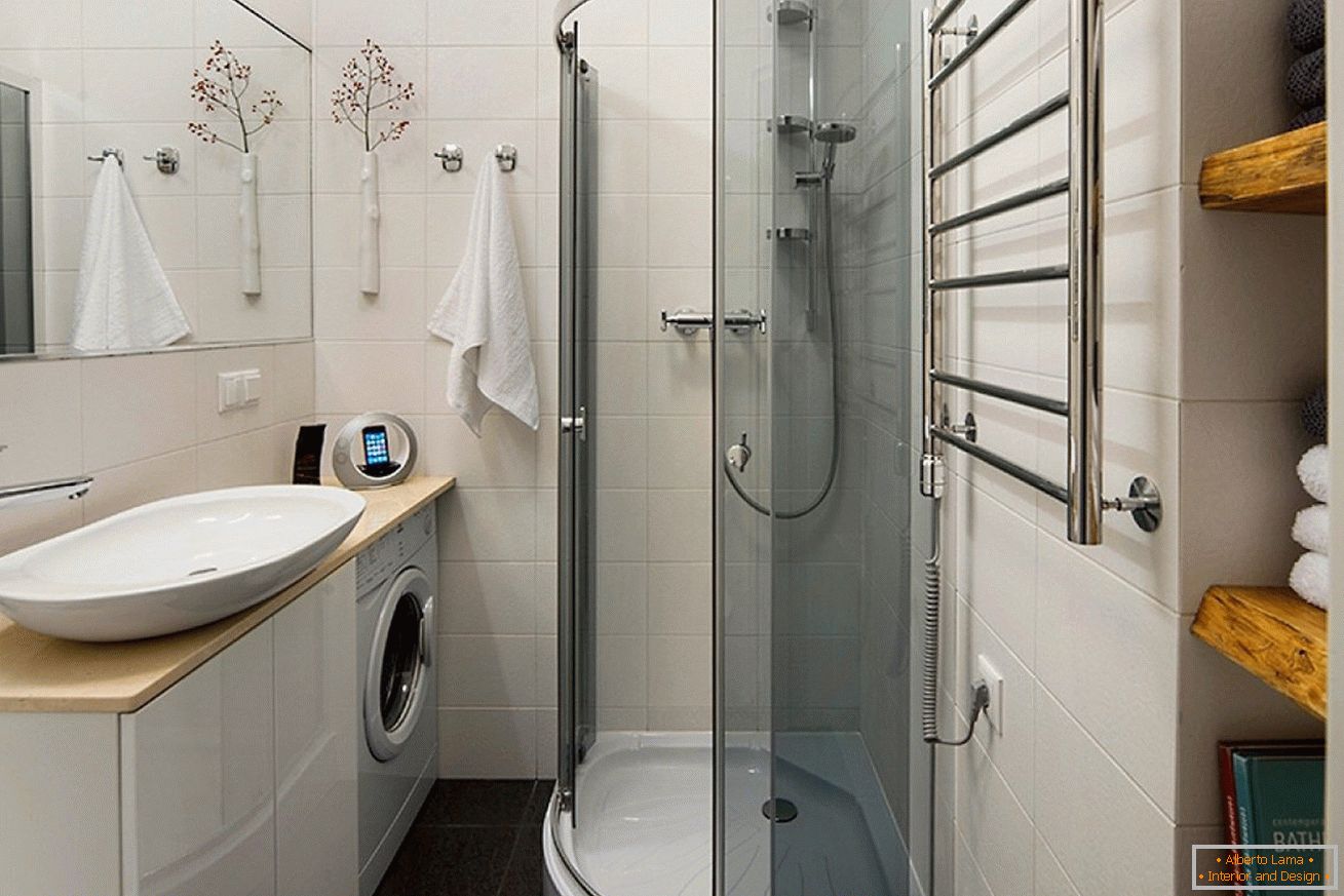 Design de salle de bain в однокомнатной квартире 33 кв м