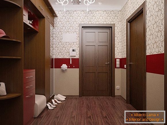 Papier peint combiné pour un couloir dans un appartement photo 2