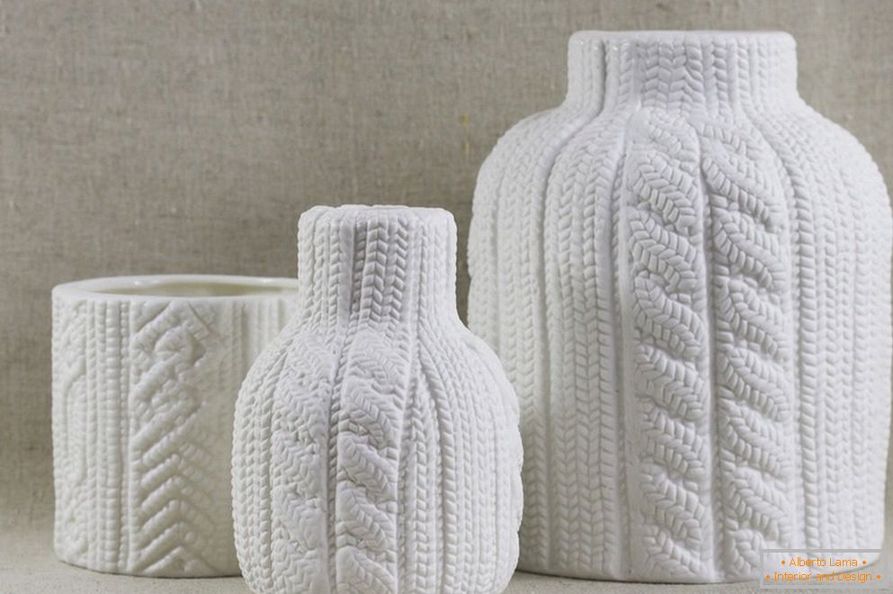 Étuis tricotés pour vases et réservoirs