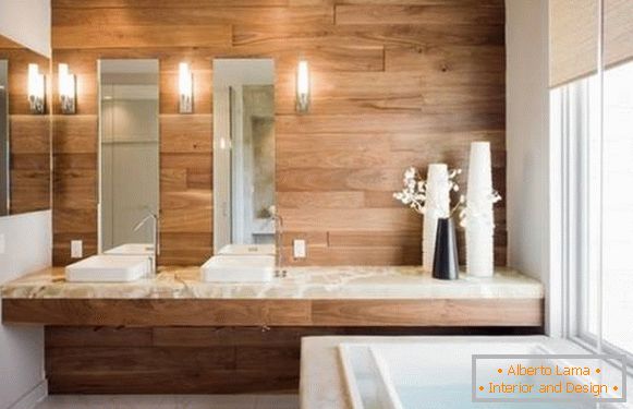 Design de salle de bain avec des éléments naturels