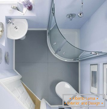 Design d'intérieur dans une salle de bain compacte