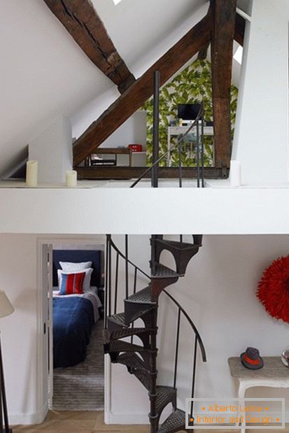 De beaux motifs français dans la décoration de l'escalier