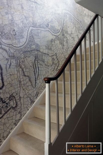 Design inhabituel du mur par une carte de Londres