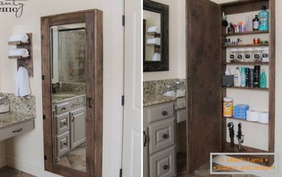 Armoire avec miroir pour la salle de bain