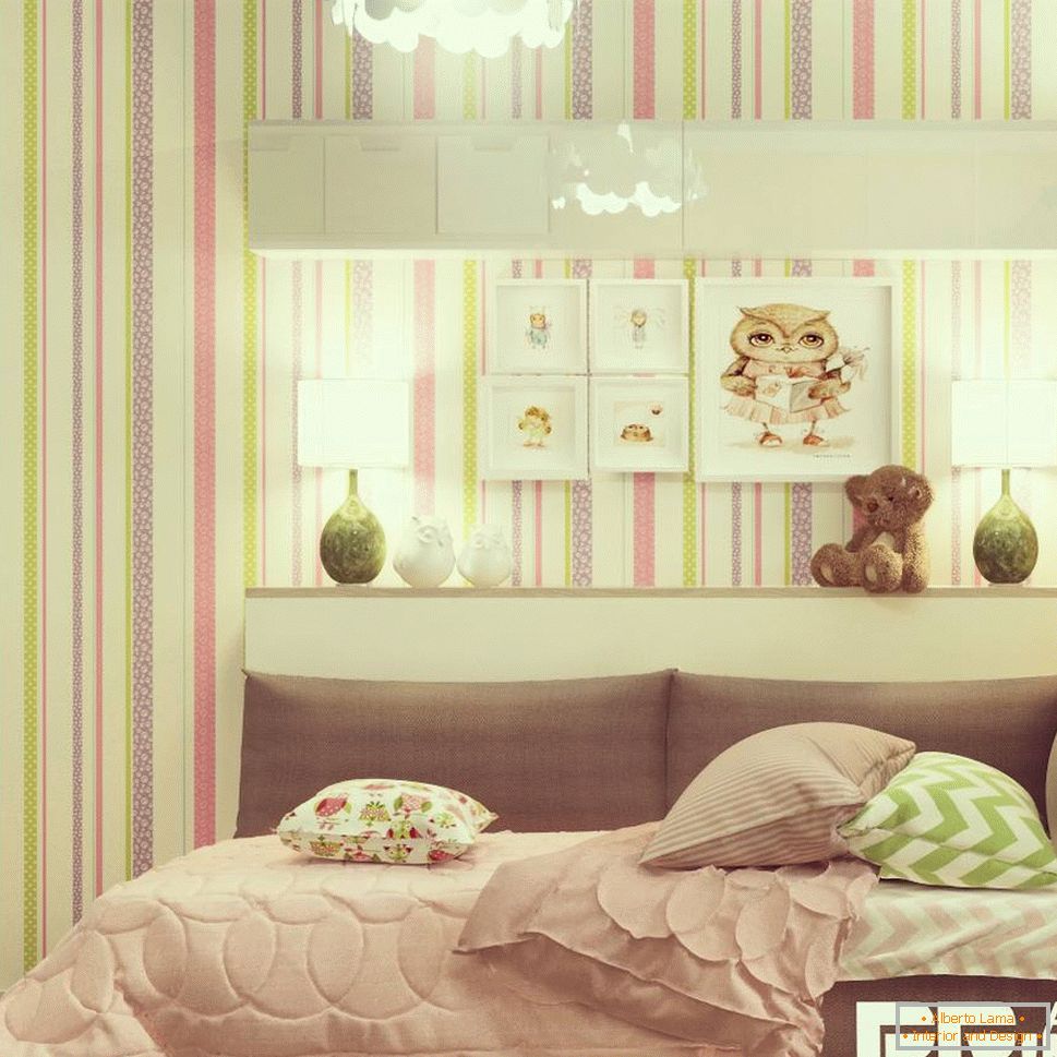 Beau design d'une petite chambre d'enfants