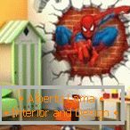 Spiderman sur le mur