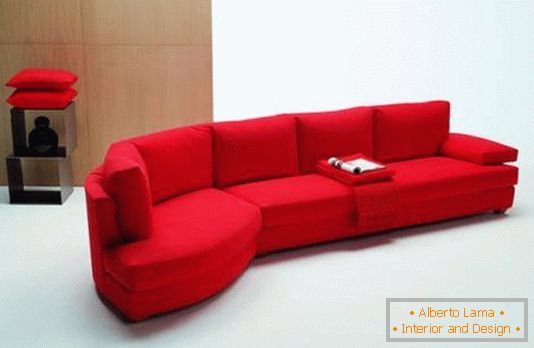 canapé rouge modulaire