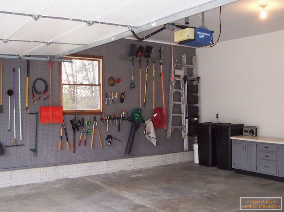 Système de rangement mural dans le garage