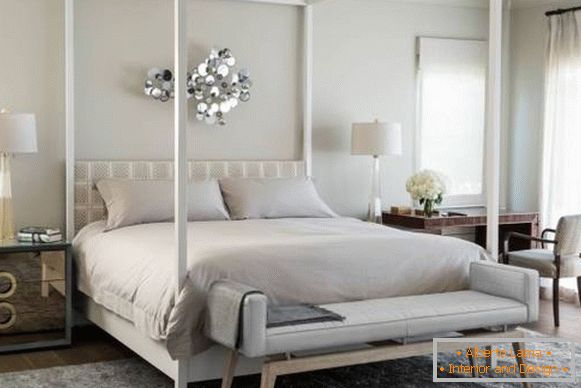 Luxueuse chambre blanche brillante