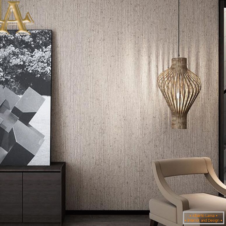 papier peint vintage-beige-brun-vertical-rayé-chambre-salon-décor-simple-papier-art-mur-rayures-papier peint-design