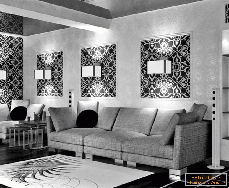 Salon noir et blanc - 55 photos de solutions de salon