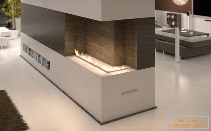 La conception de la cheminée bio à tuyau évasé permet au concepteur de placer la cheminée de manière ergonomique à l'intérieur du salon.