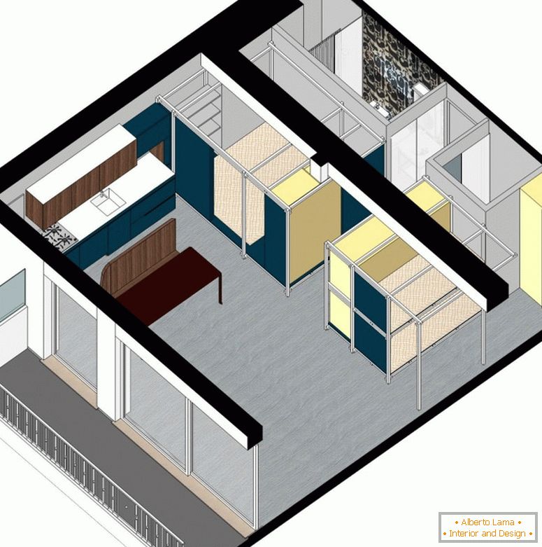 Design d'intérieur de l'appartement Fun House
