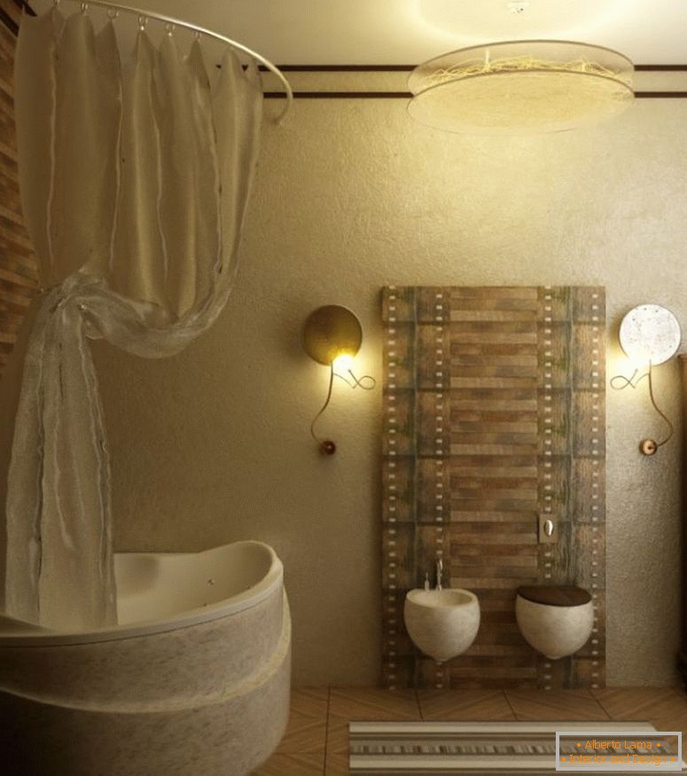 salle de bains-idées-avec-carrelage-et-unique-baignoires-forme-aussi-rideau-et-montée-toilette-aussi-applique-mur-et-rangement-armoire-également-suspension-captivante-petit- plans de salle de bains-840x949
