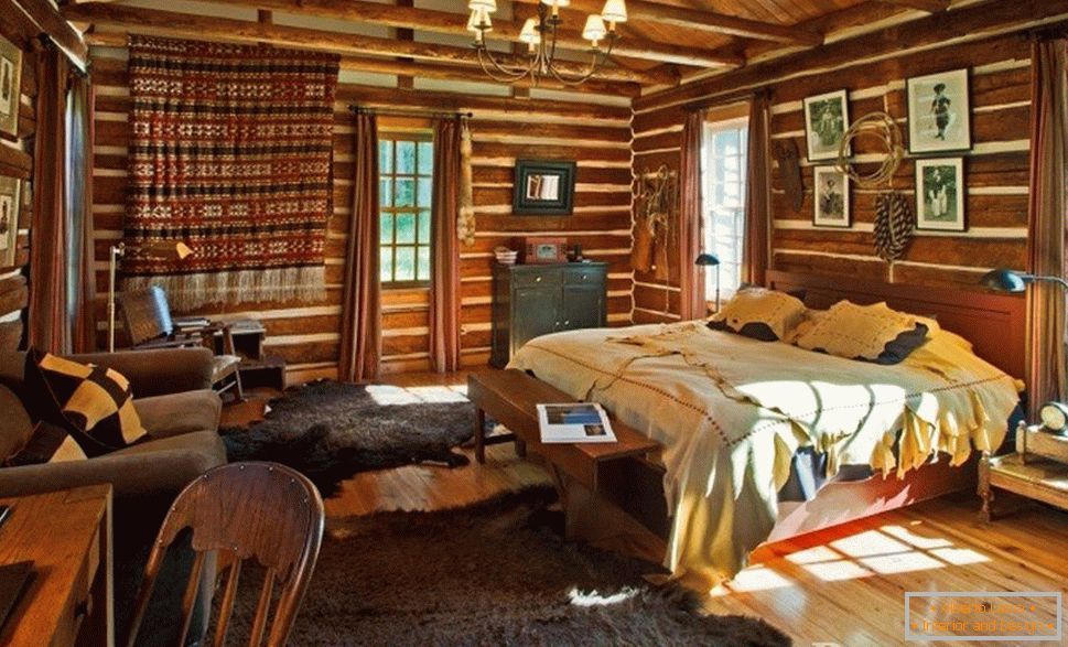 Chambre à coucher dans un style campagnard