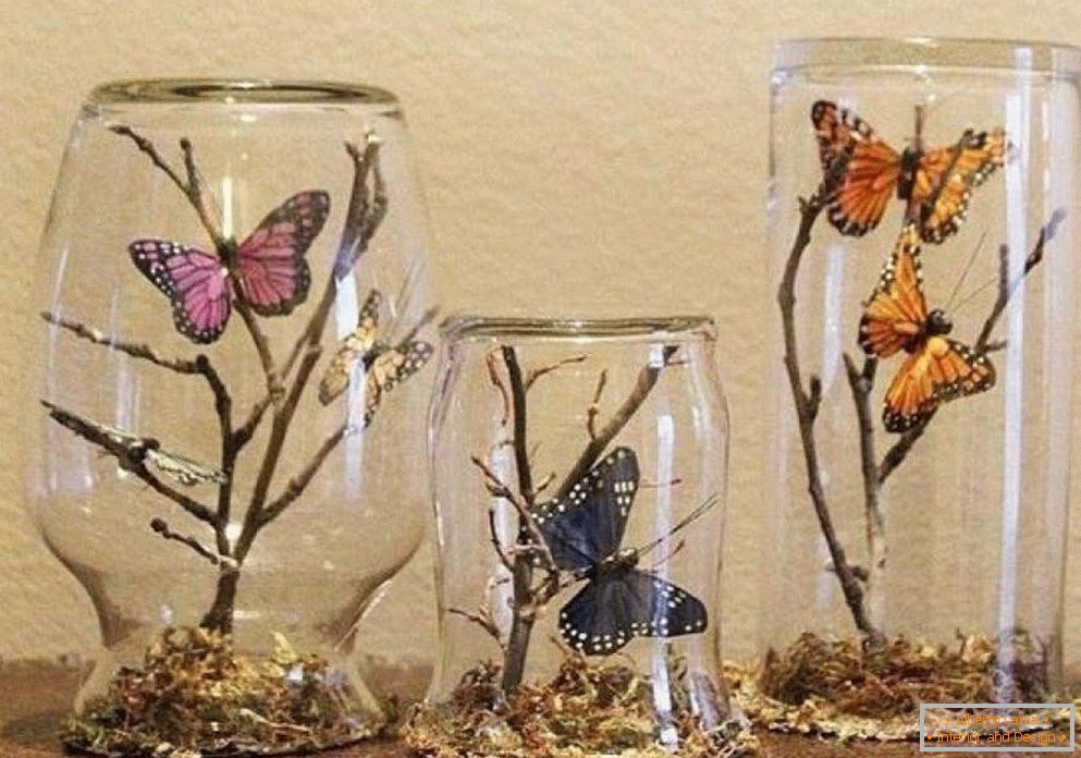 Papillons en pots
