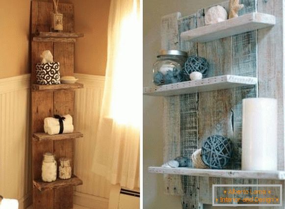 Comment décorer une salle de bain avec de belles étagères en bois