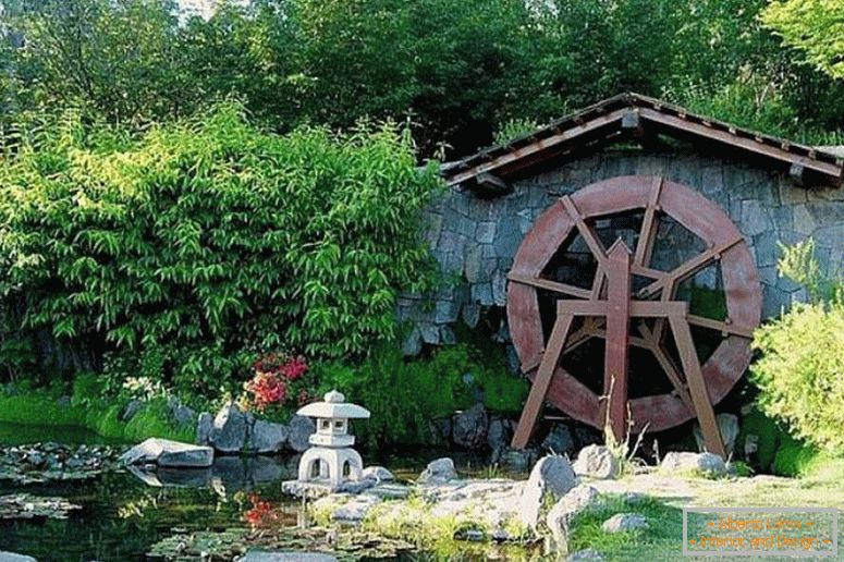 Moulin décoratif dans le style japonais