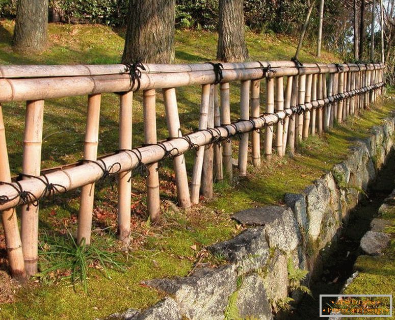 Belle clôture en bambou