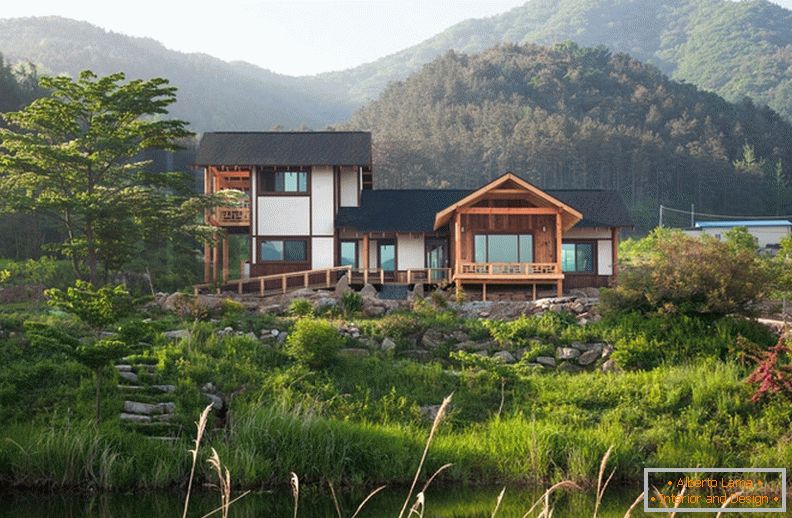 Maison en bois en Corée