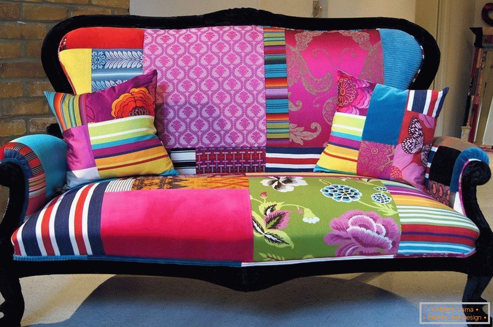Canapé en patchwork