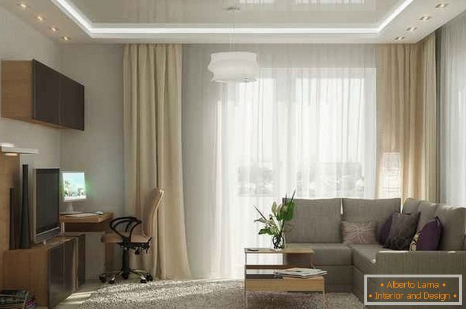 Design d'intérieur minimaliste d'un appartement d'une pièce Khrouchtchev