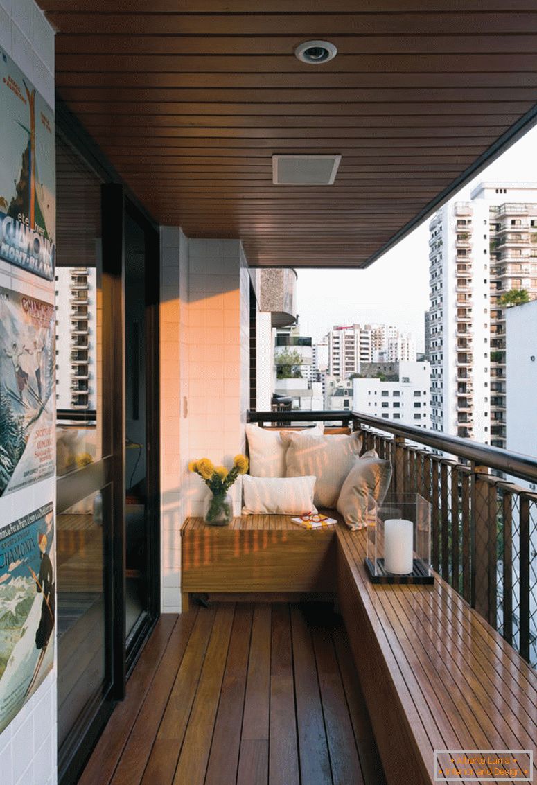 Conception de balcons à l'extérieur et à l'intérieur: