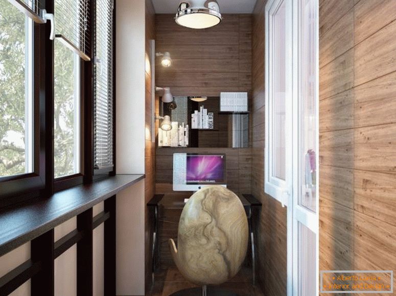 Conception de balcons à l'extérieur et à l'intérieur: