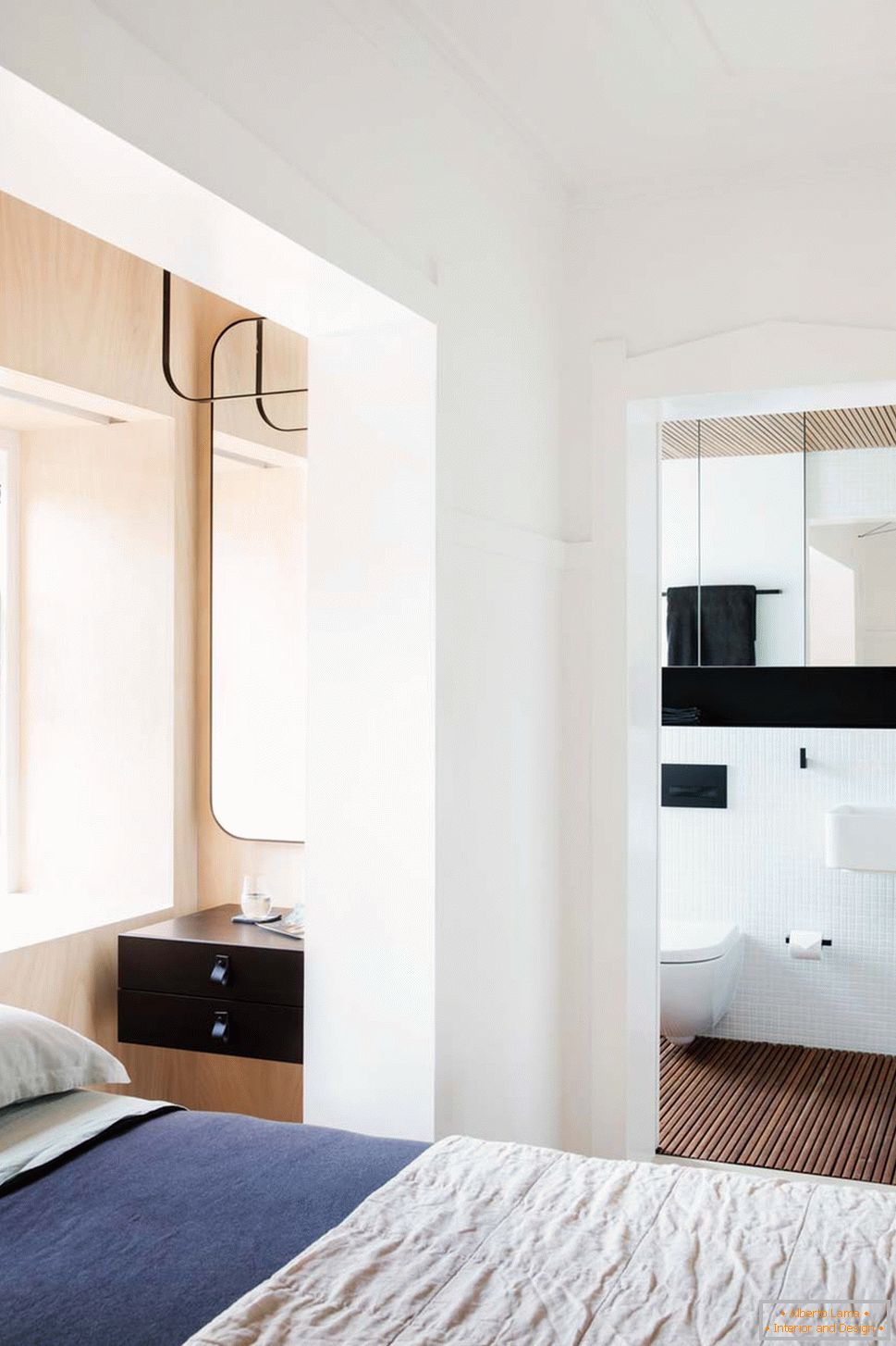 Design d'intérieur d'un petit appartement à Sydney - вид на санузел