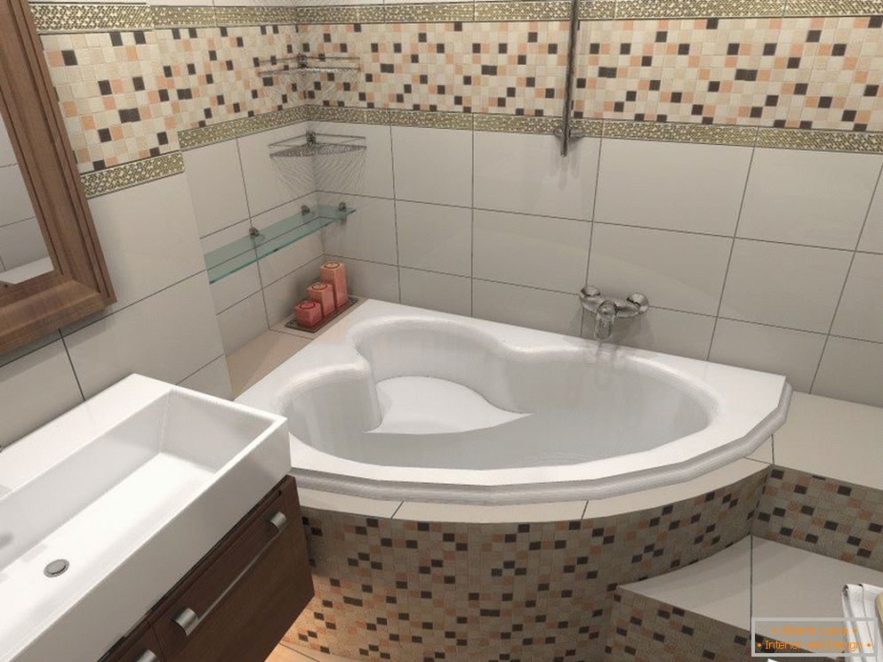 Superbe design d'intérieur d'une petite baignoire