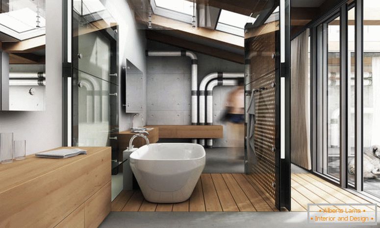 Salle de bain design d'intérieur
