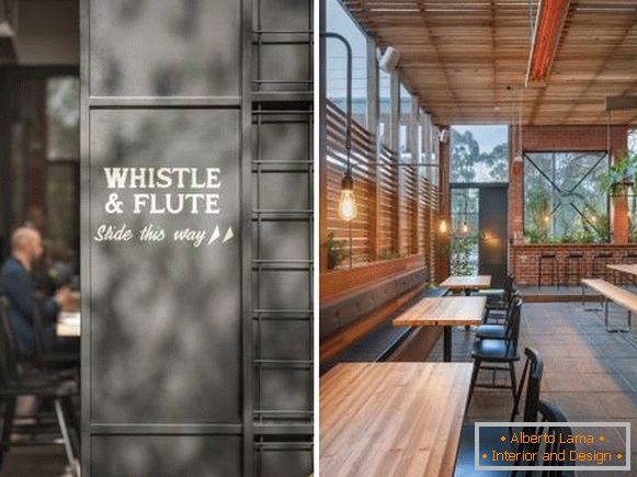 Conception d'un café moderne Whistle Flute