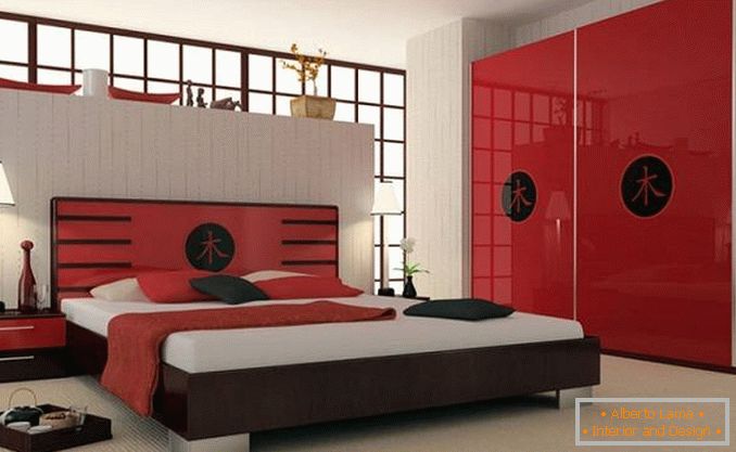 design de chambre rouge, photo 11