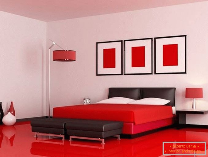 design de chambre rouge, photo 25