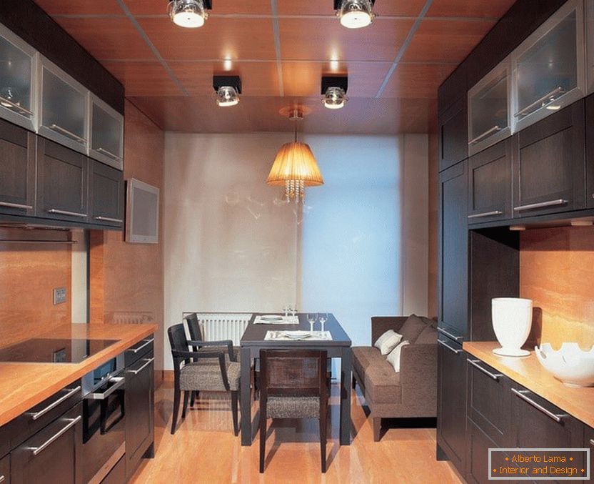 Conception de la cuisine 16 m² avec disposition parallèle