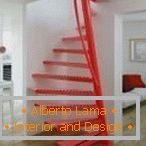 Escalier rouge spectaculaire