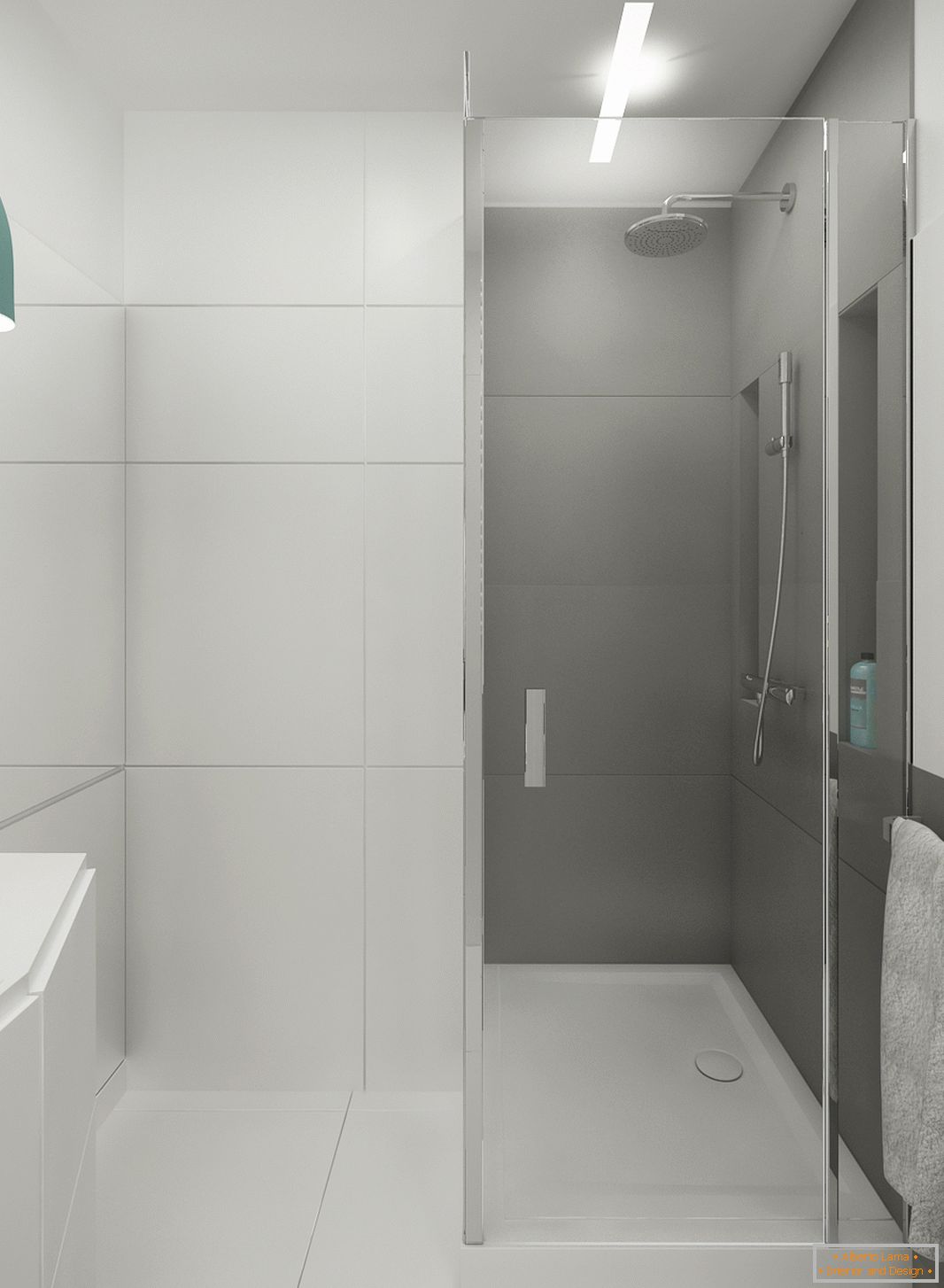 Salle de bain en couleur blanche