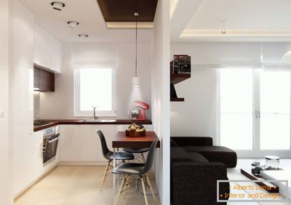 Appartement d'une pièce de 40 m² dans un style minimaliste
