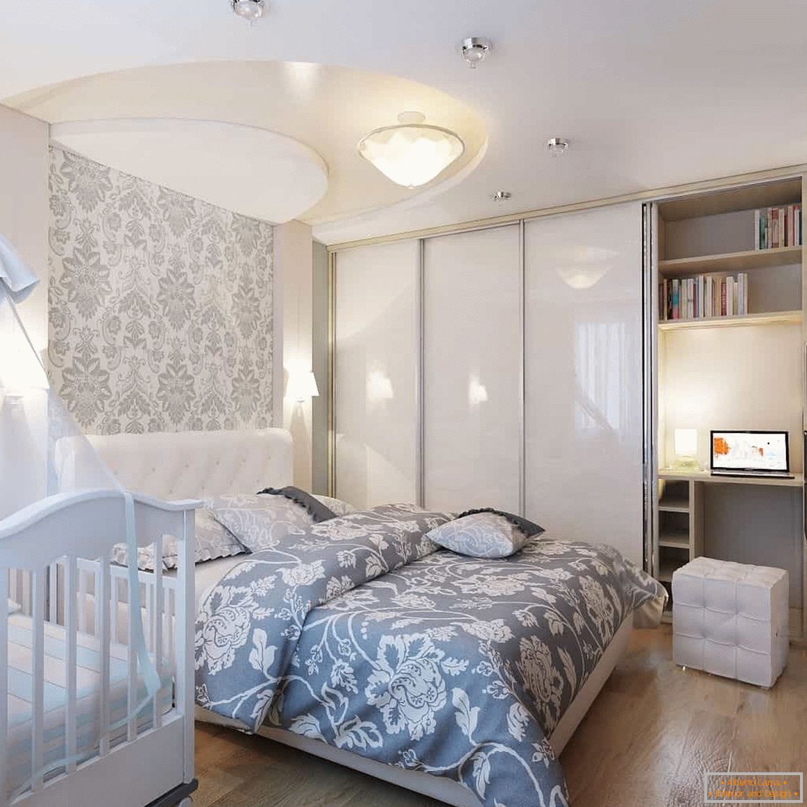 Chambre 4 par 4 mètres avec un lit bébé